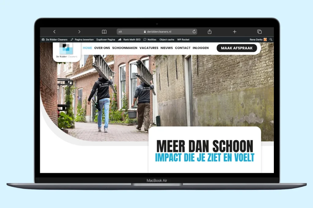 Nieuwe website van De Ridder Cleaners nu live